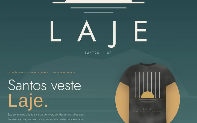Tela do site Laje
